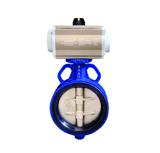 Pneumatic Actuator Operated Centric Disc Butterfly Valve